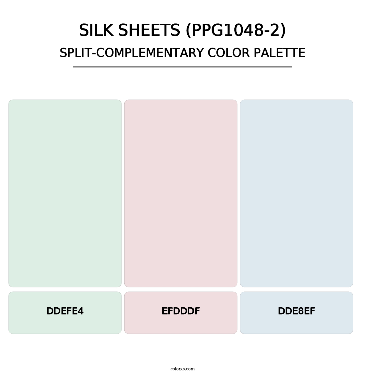 Silk Sheets (PPG1048-2) - Split-Complementary Color Palette