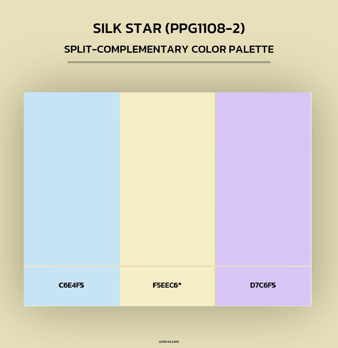Silk Star (PPG1108-2) - Split-Complementary Color Palette