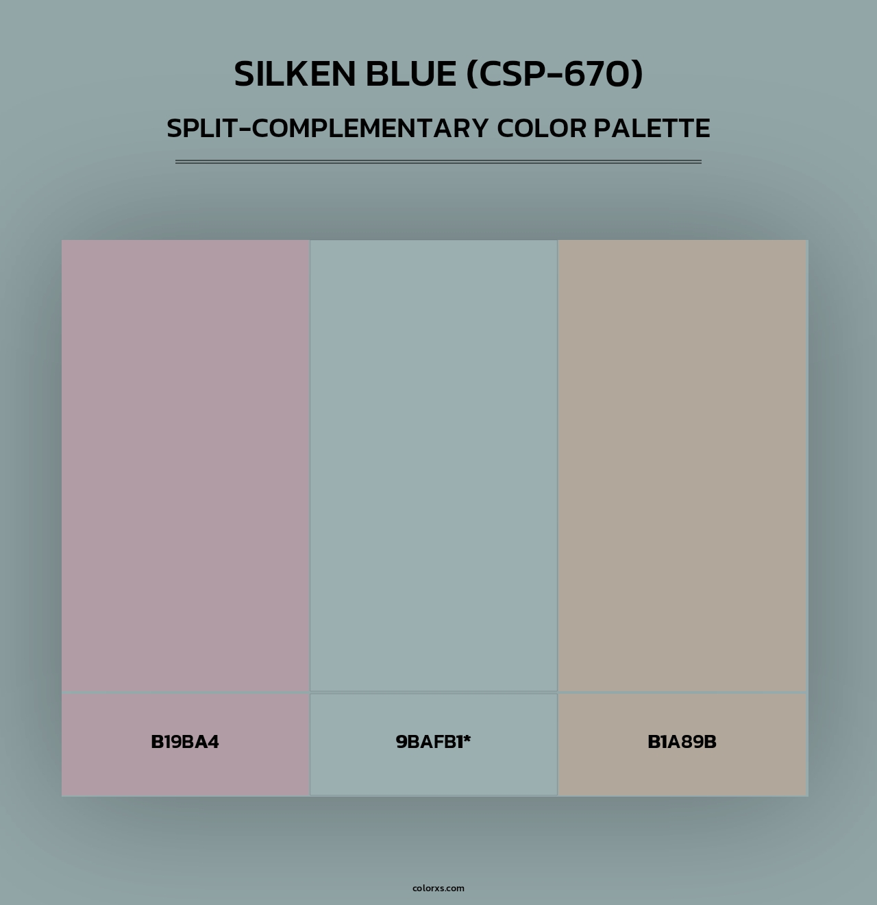 Silken Blue (CSP-670) - Split-Complementary Color Palette