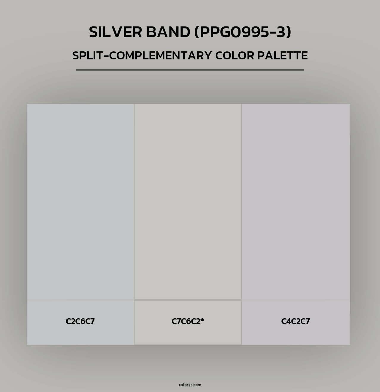 Silver Band (PPG0995-3) - Split-Complementary Color Palette