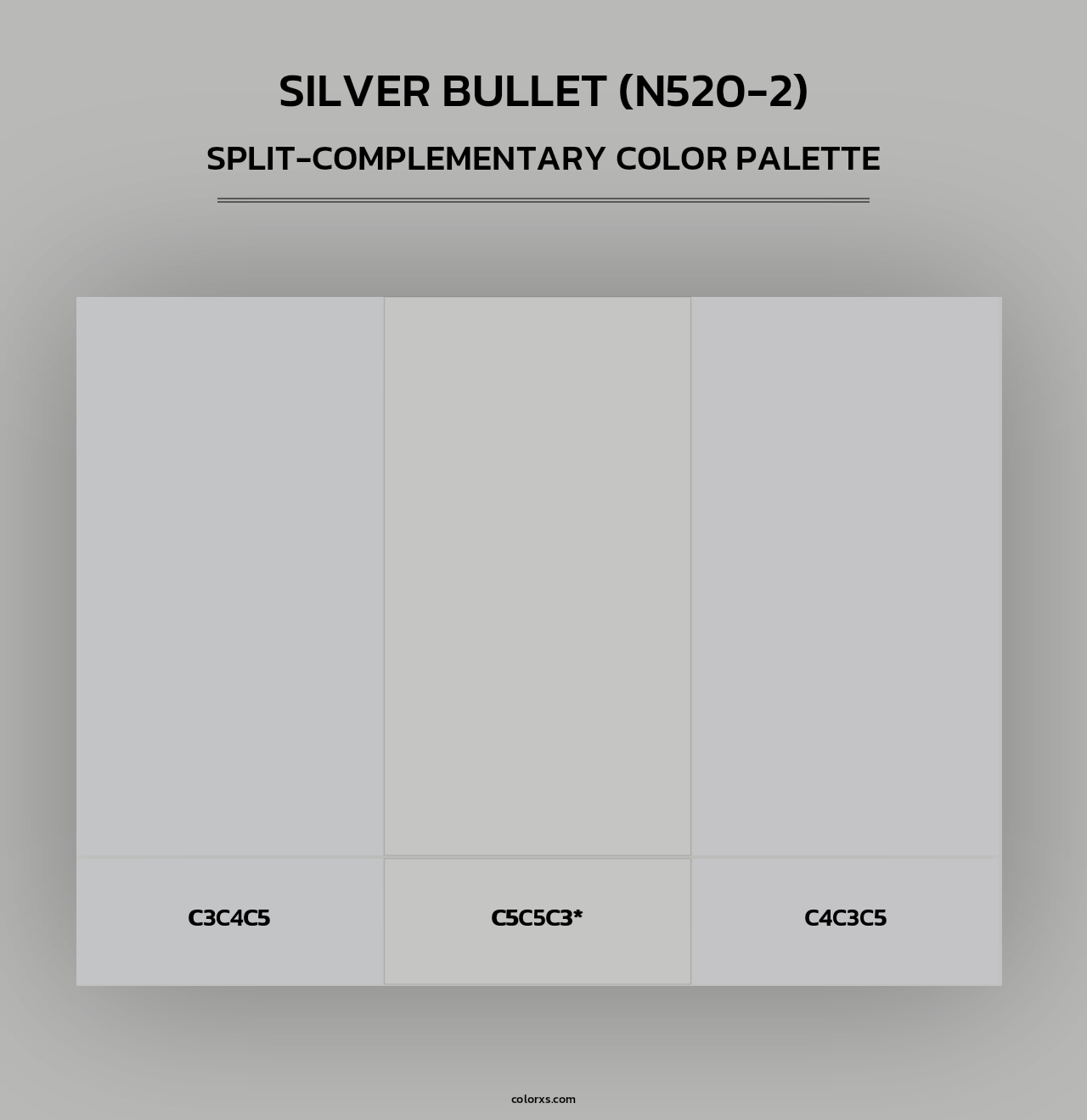Silver Bullet (N520-2) - Split-Complementary Color Palette