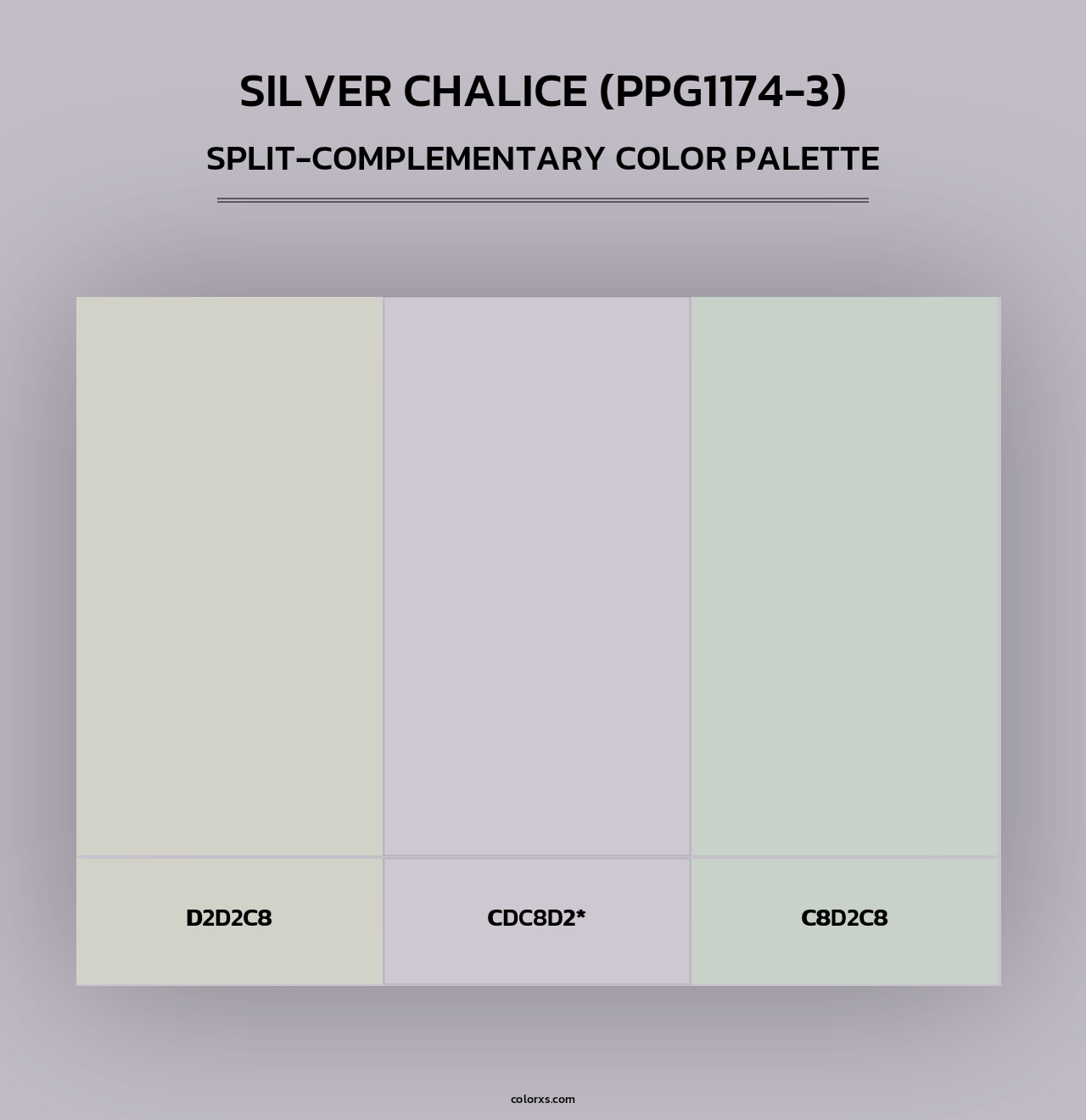 Silver Chalice (PPG1174-3) - Split-Complementary Color Palette