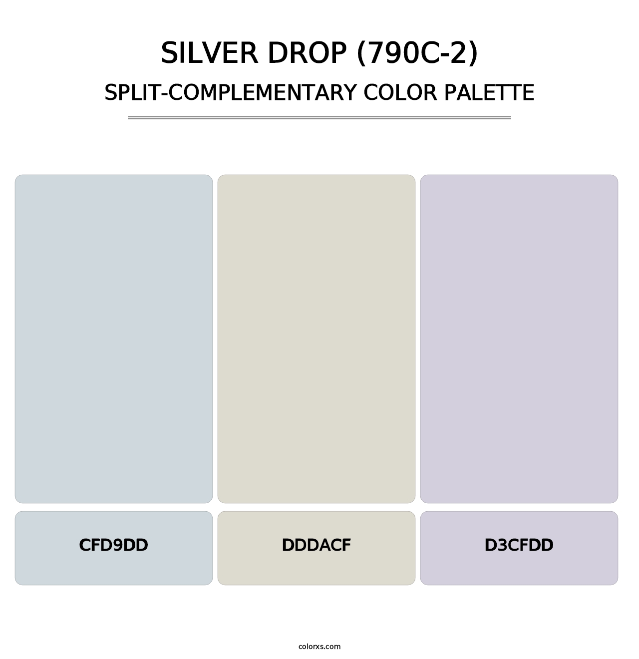 Silver Drop (790C-2) - Split-Complementary Color Palette