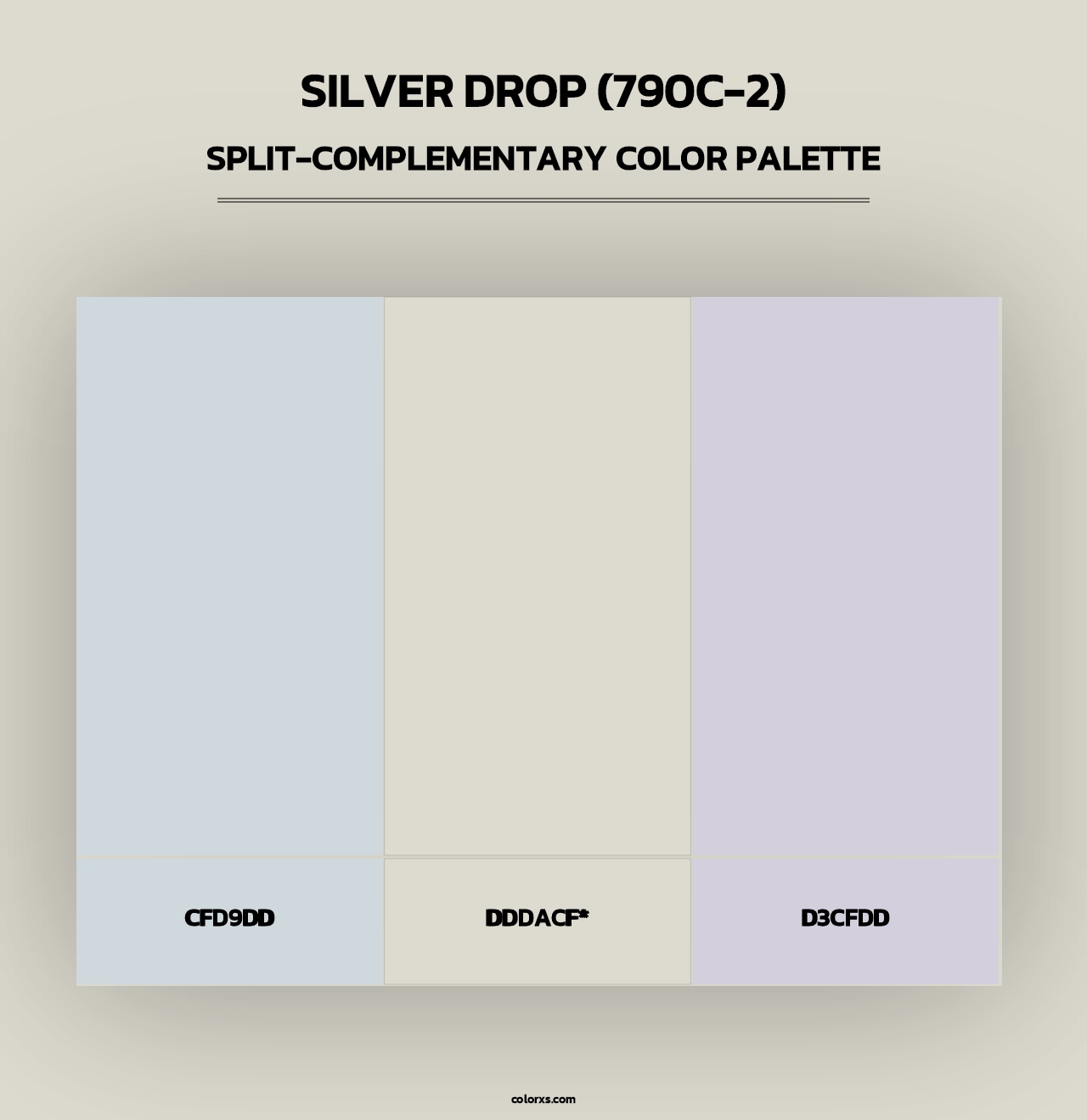 Silver Drop (790C-2) - Split-Complementary Color Palette