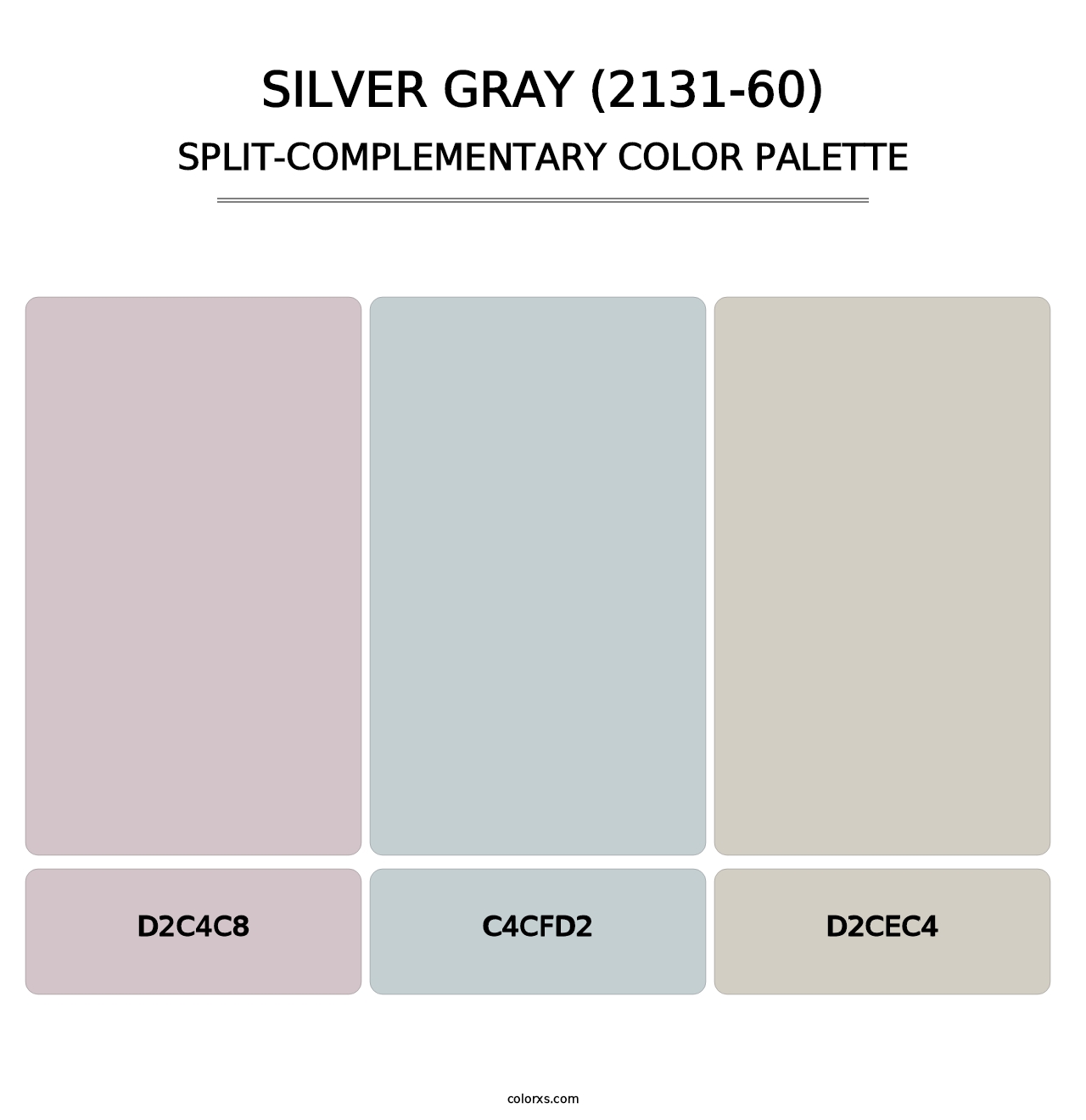 Silver Gray (2131-60) - Split-Complementary Color Palette