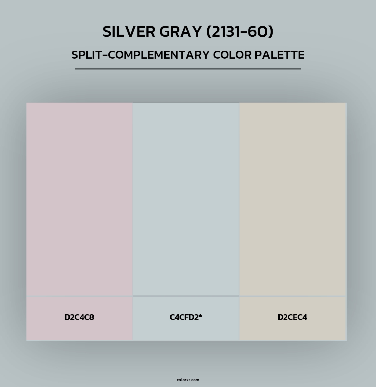 Silver Gray (2131-60) - Split-Complementary Color Palette