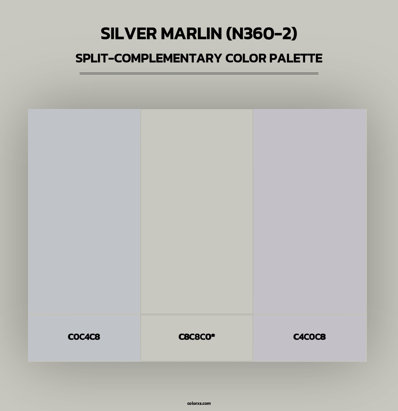 Silver Marlin (N360-2) - Split-Complementary Color Palette