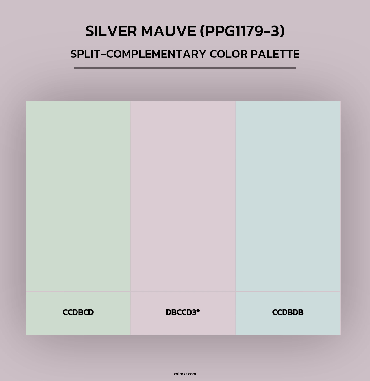 Silver Mauve (PPG1179-3) - Split-Complementary Color Palette