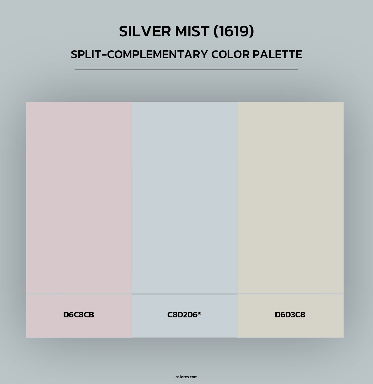 Silver Mist (1619) - Split-Complementary Color Palette