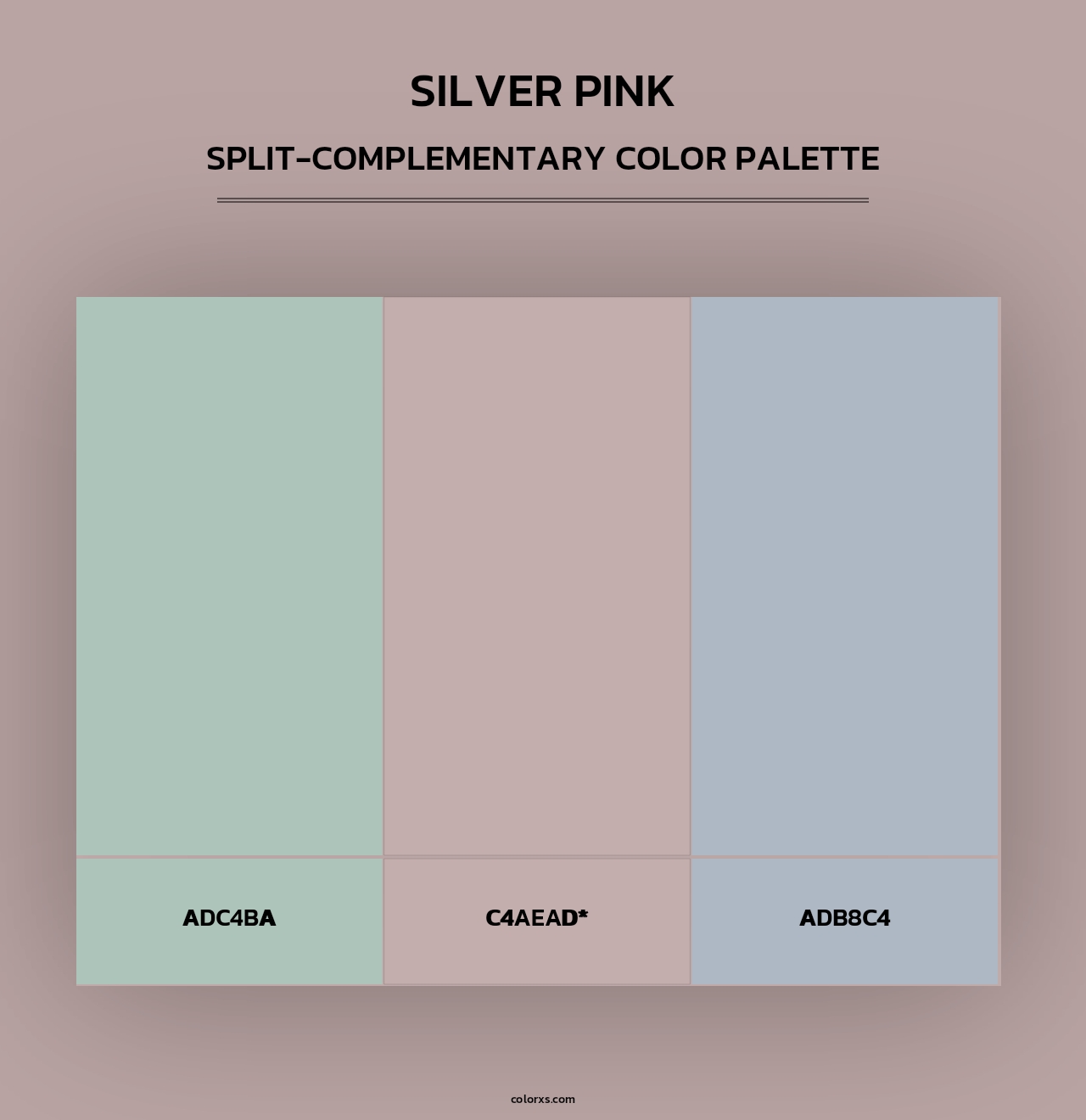Silver Pink - Split-Complementary Color Palette