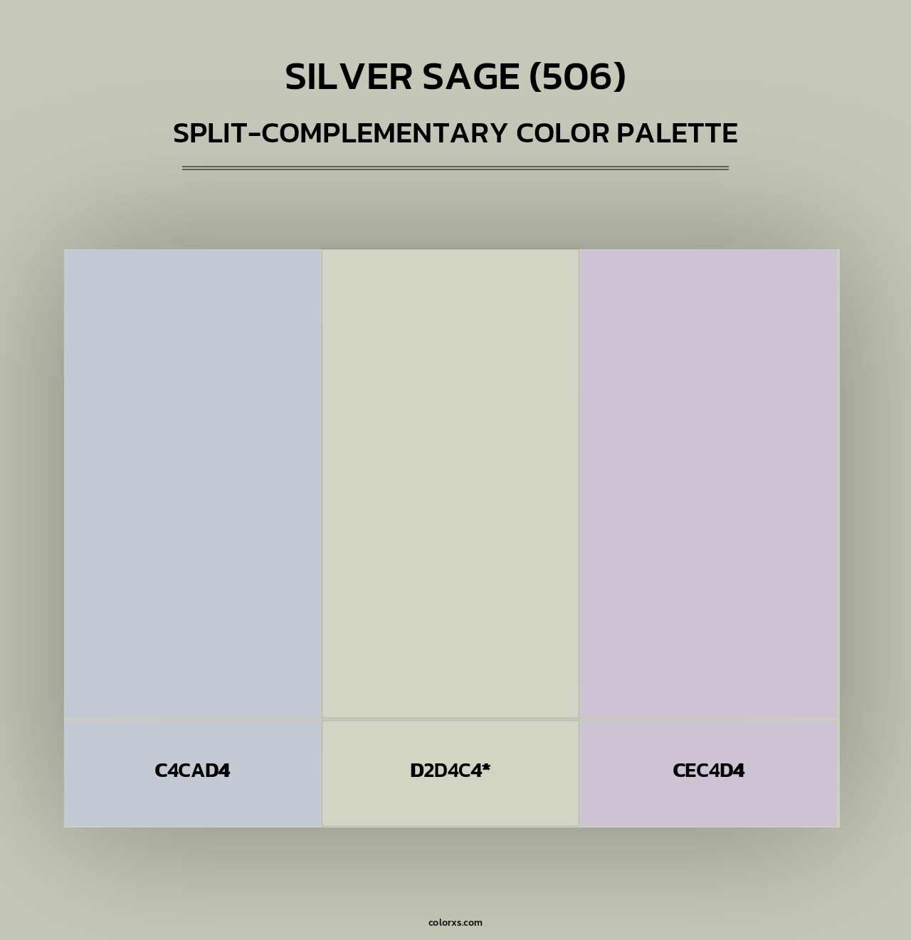 Silver Sage (506) - Split-Complementary Color Palette