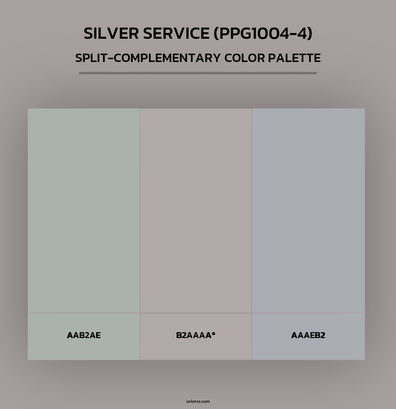 Silver Service (PPG1004-4) - Split-Complementary Color Palette