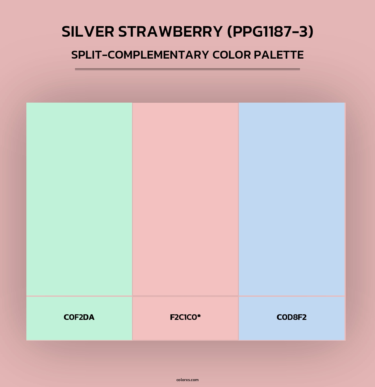 Silver Strawberry (PPG1187-3) - Split-Complementary Color Palette
