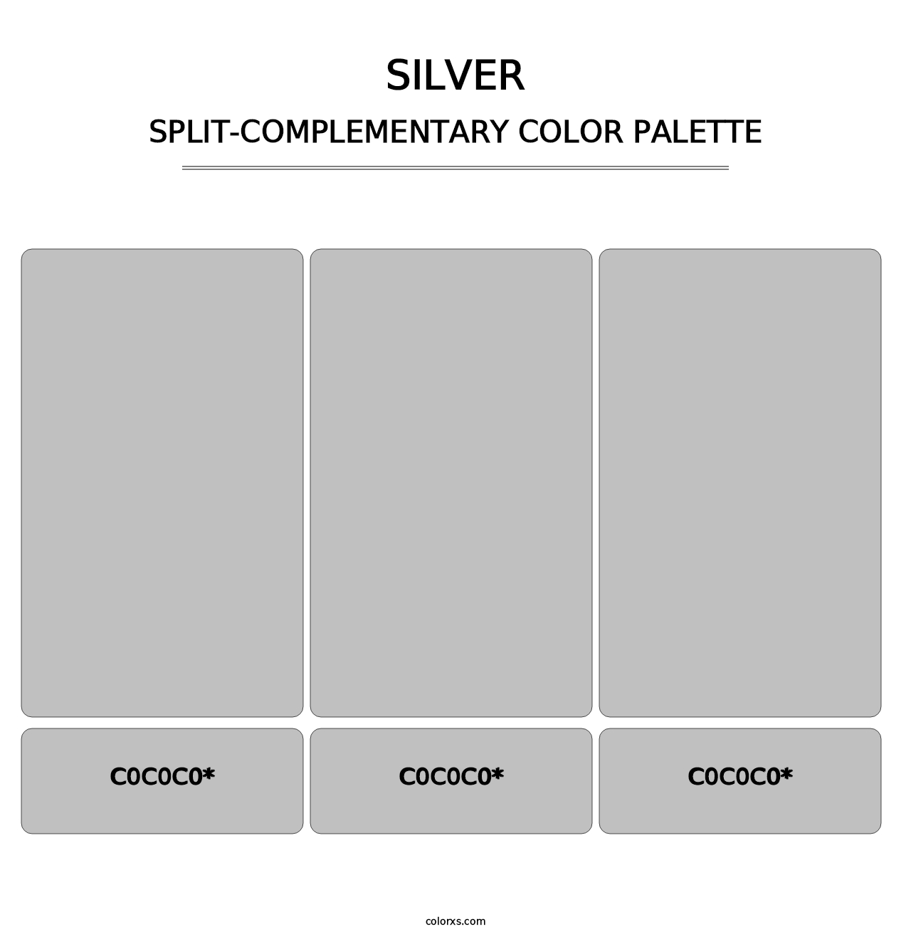 Silver - Split-Complementary Color Palette