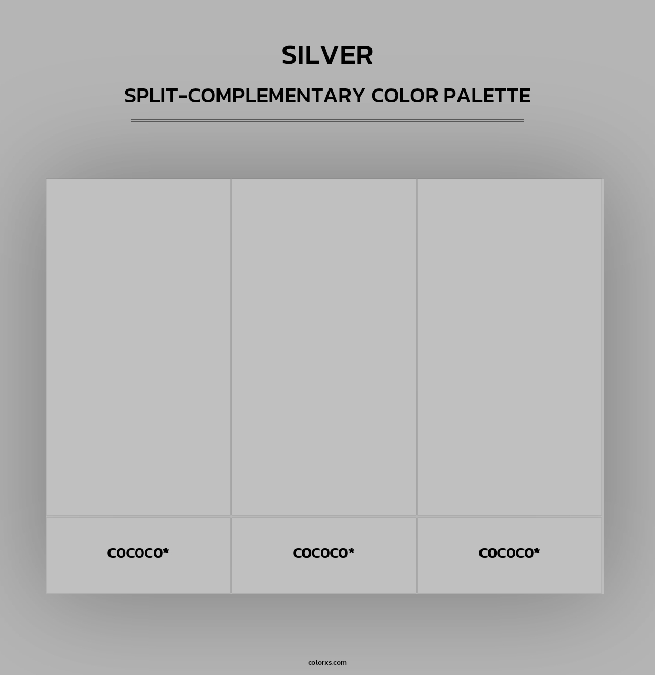 Silver - Split-Complementary Color Palette