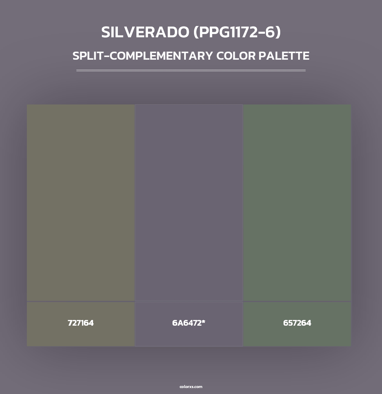 Silverado (PPG1172-6) - Split-Complementary Color Palette