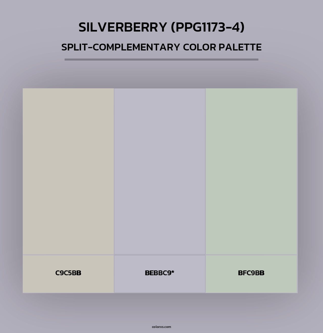 Silverberry (PPG1173-4) - Split-Complementary Color Palette