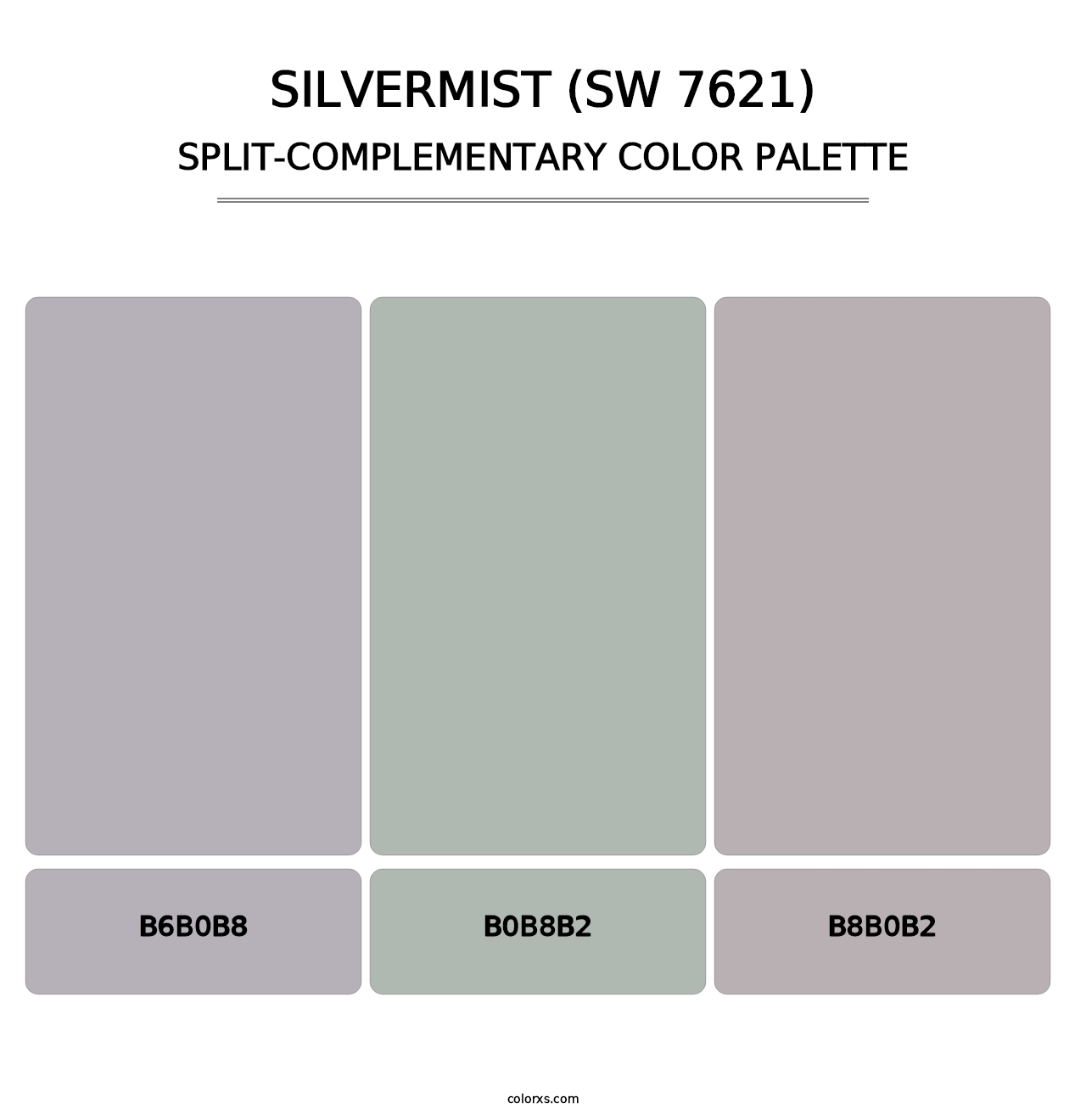 Silvermist (SW 7621) - Split-Complementary Color Palette