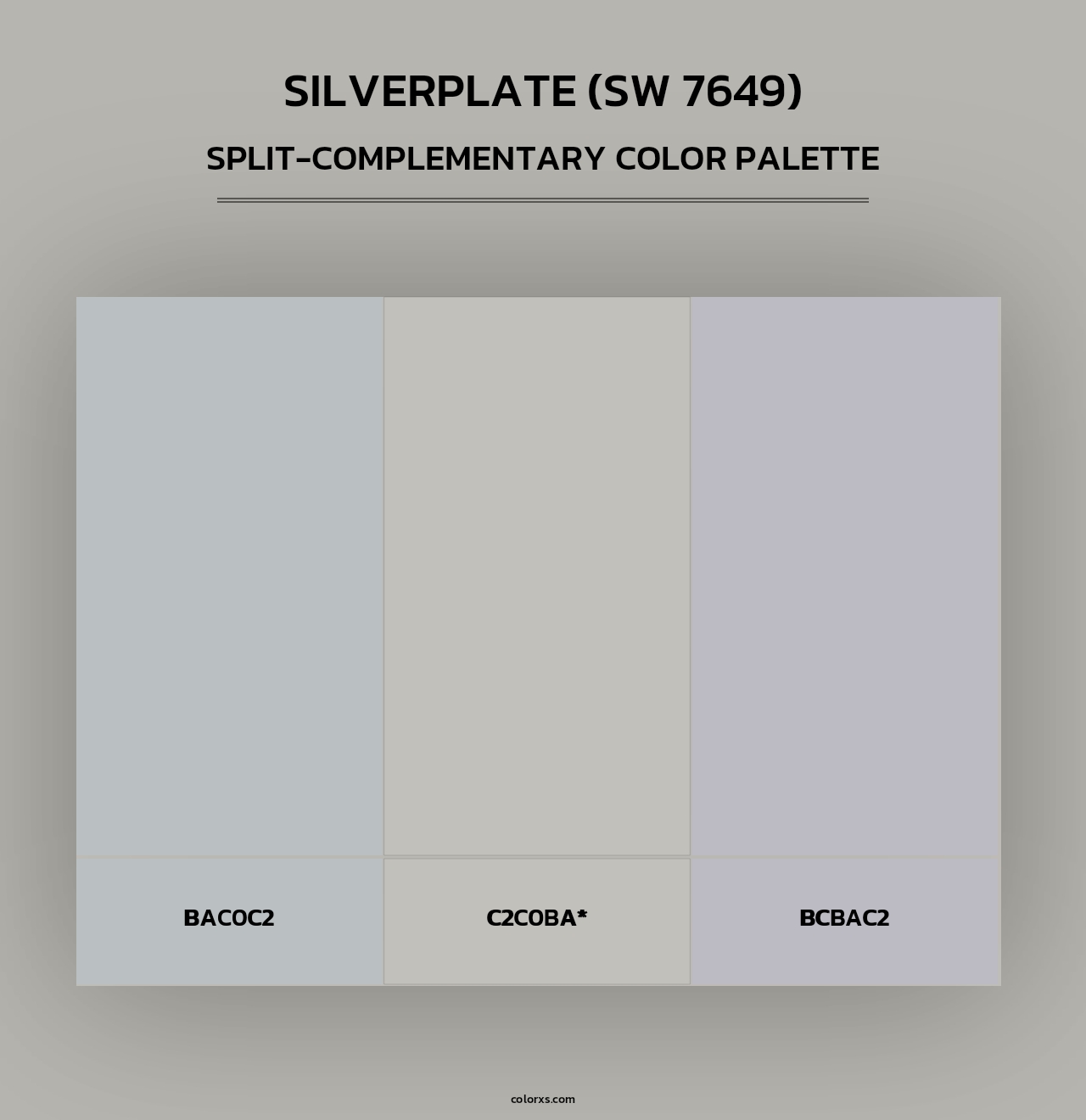Silverplate (SW 7649) - Split-Complementary Color Palette