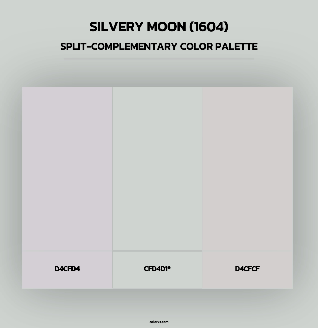 Silvery Moon (1604) - Split-Complementary Color Palette
