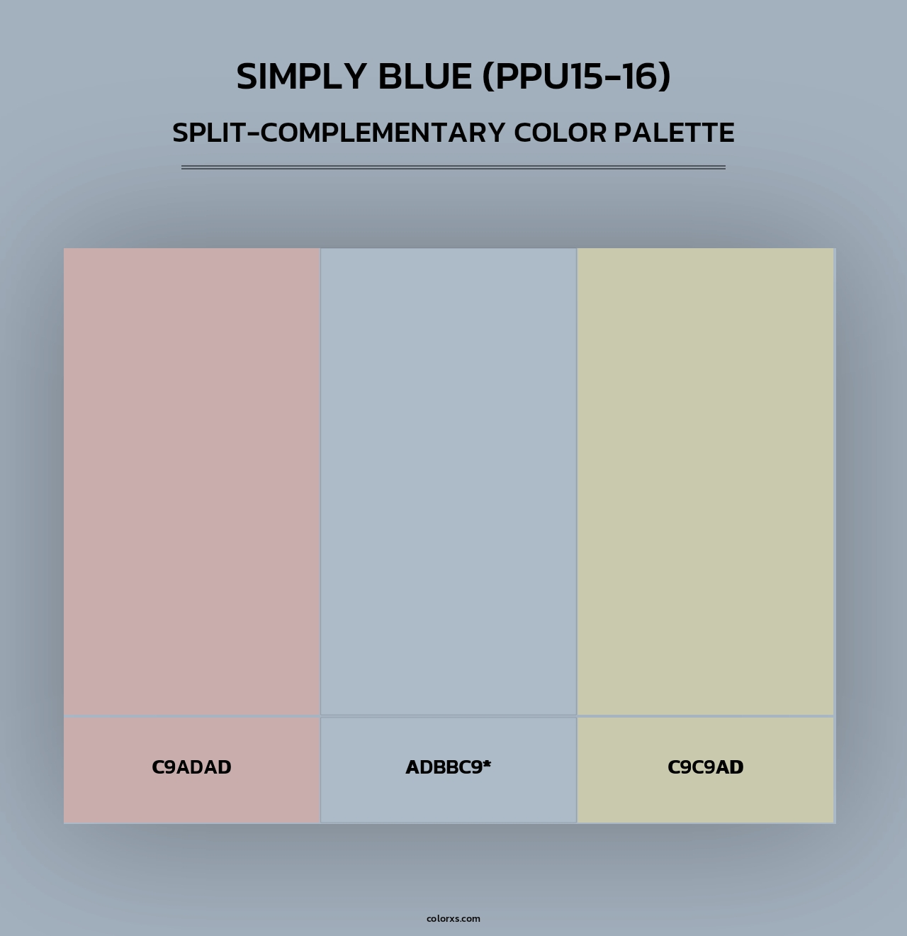 Simply Blue (PPU15-16) - Split-Complementary Color Palette