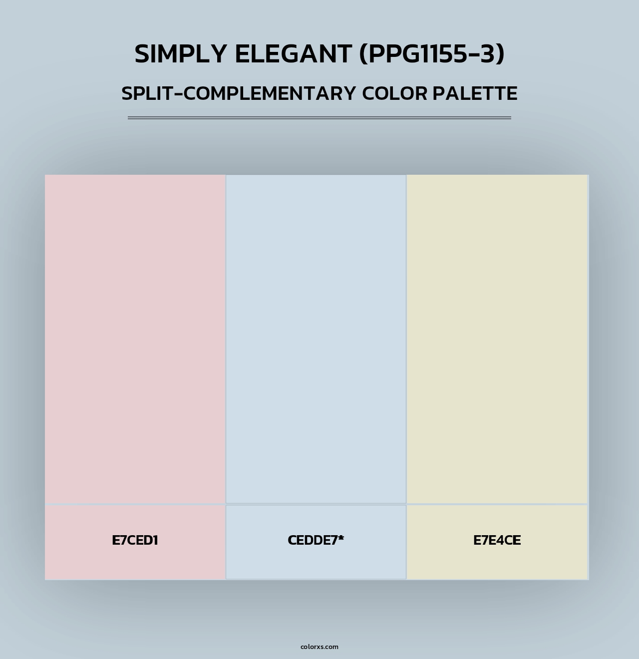 Simply Elegant (PPG1155-3) - Split-Complementary Color Palette