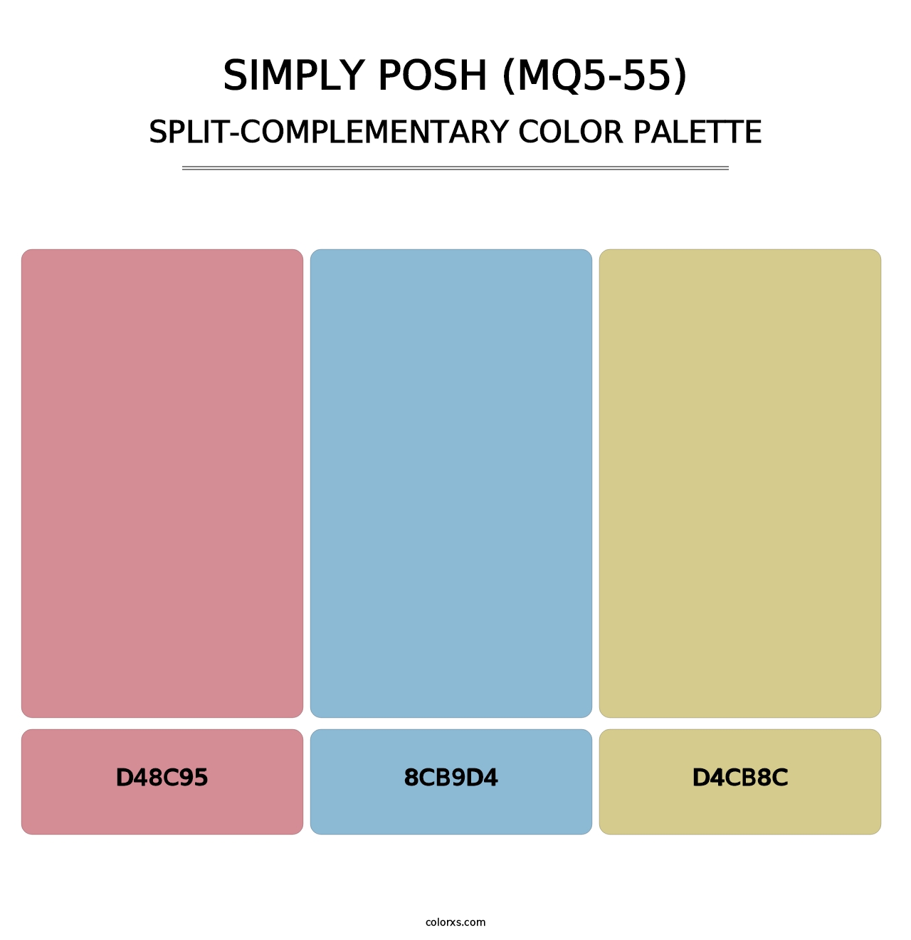 Simply Posh (MQ5-55) - Split-Complementary Color Palette