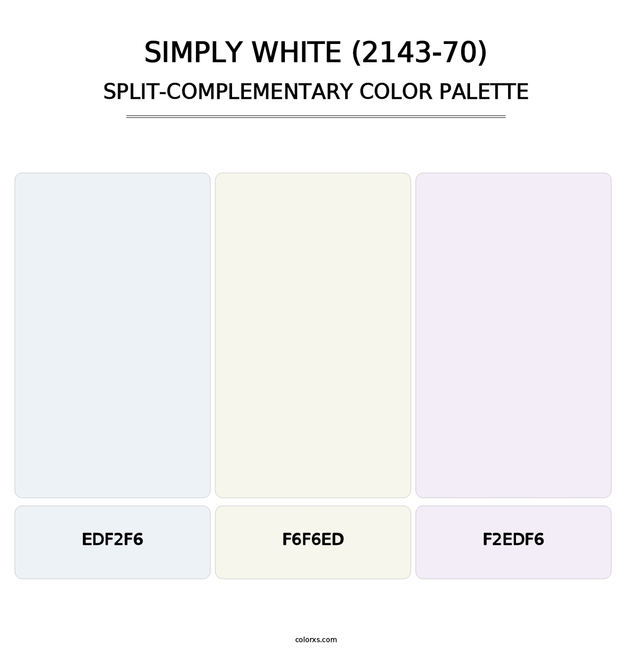 Simply White (2143-70) - Split-Complementary Color Palette