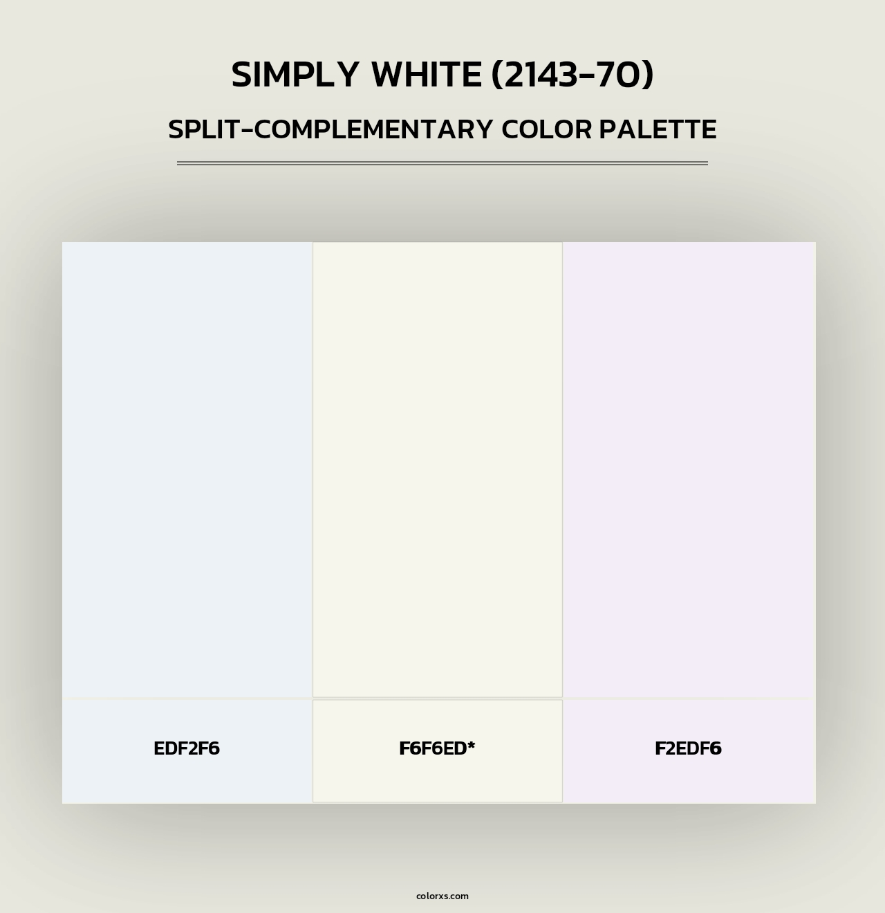 Simply White (2143-70) - Split-Complementary Color Palette