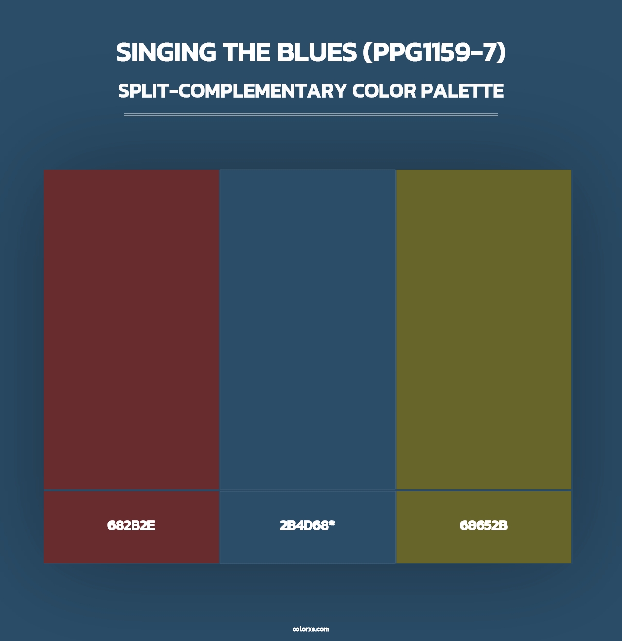 Singing The Blues (PPG1159-7) - Split-Complementary Color Palette