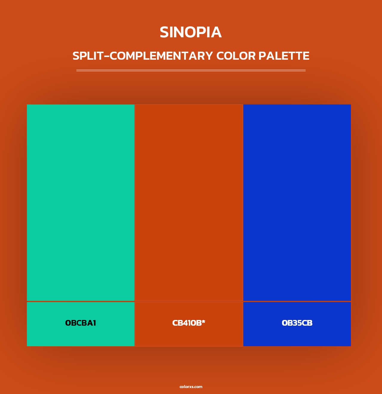 Sinopia - Split-Complementary Color Palette