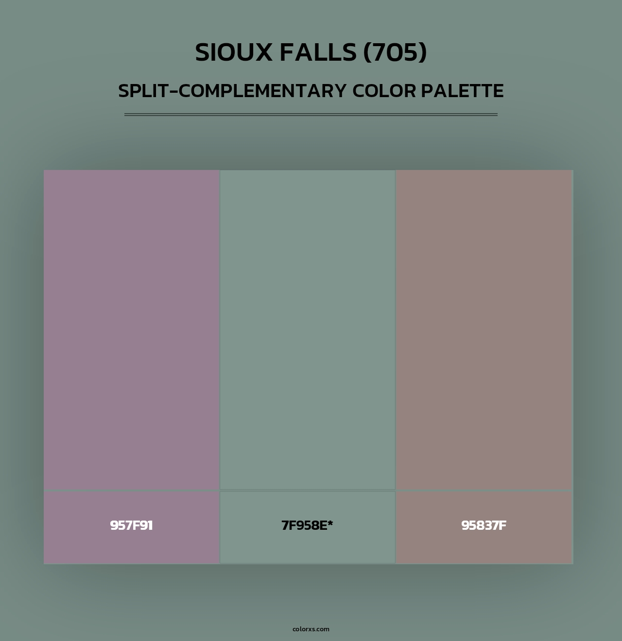 Sioux Falls (705) - Split-Complementary Color Palette