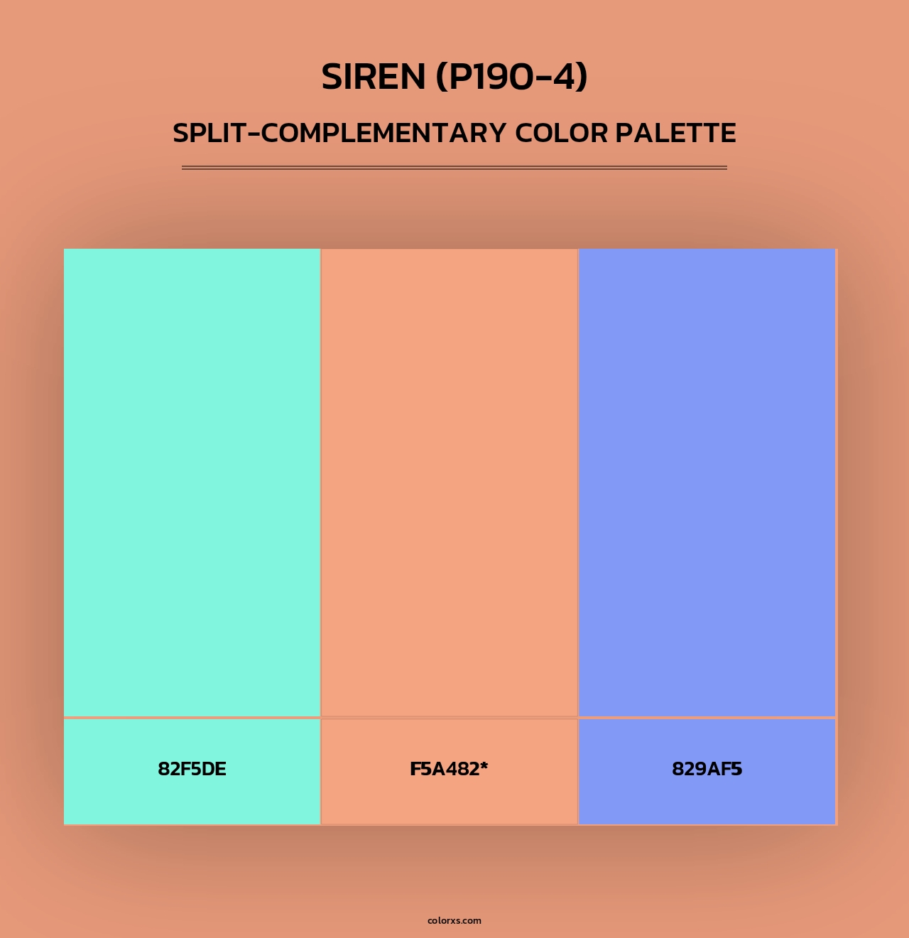 Siren (P190-4) - Split-Complementary Color Palette