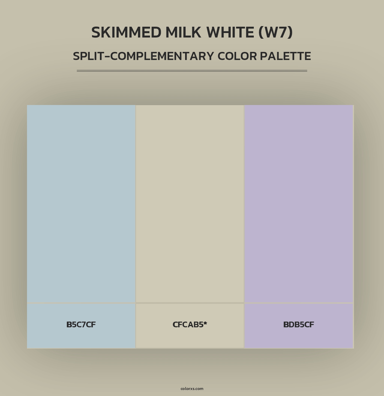 Skimmed Milk White (W7) - Split-Complementary Color Palette