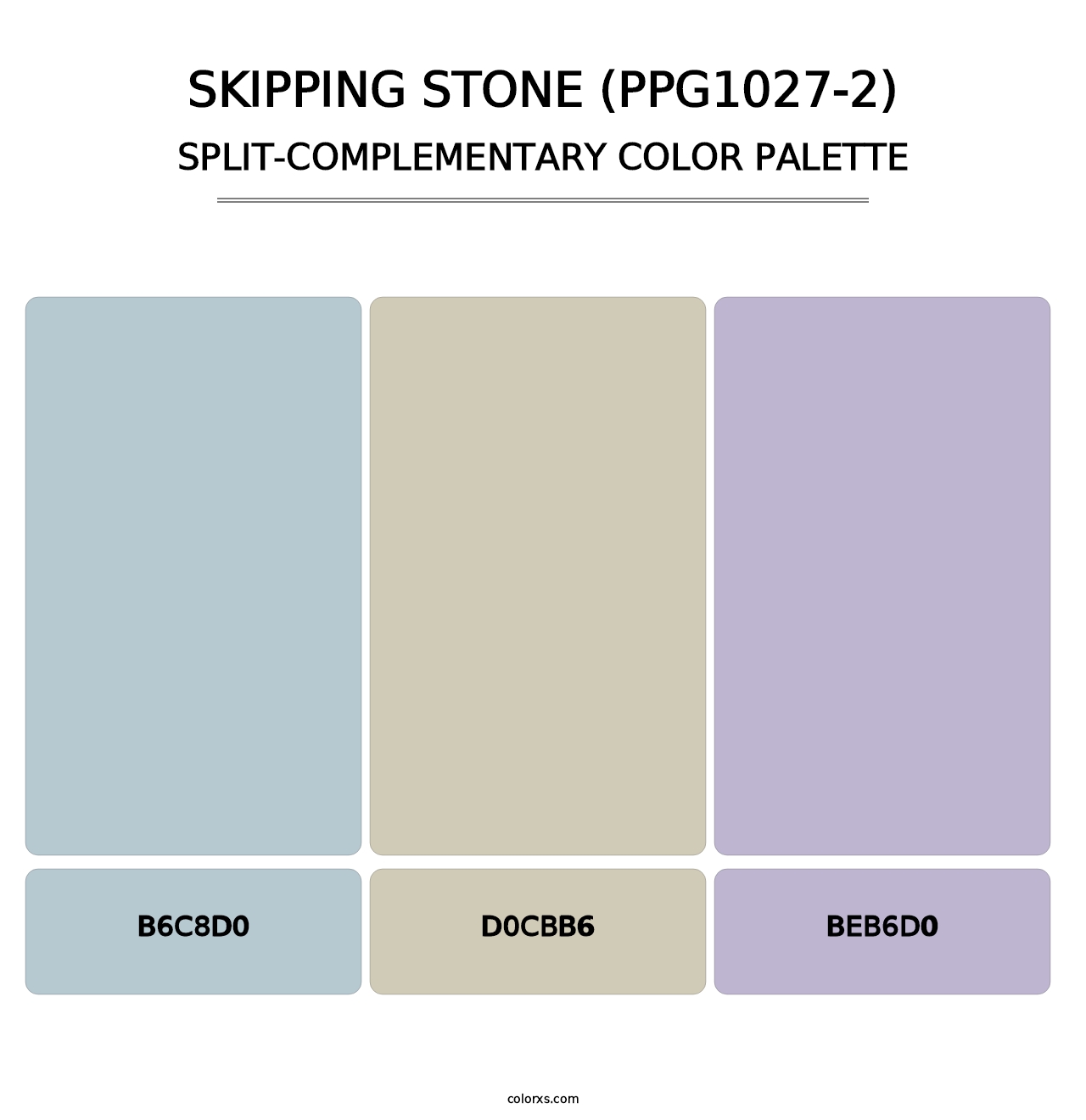 Skipping Stone (PPG1027-2) - Split-Complementary Color Palette