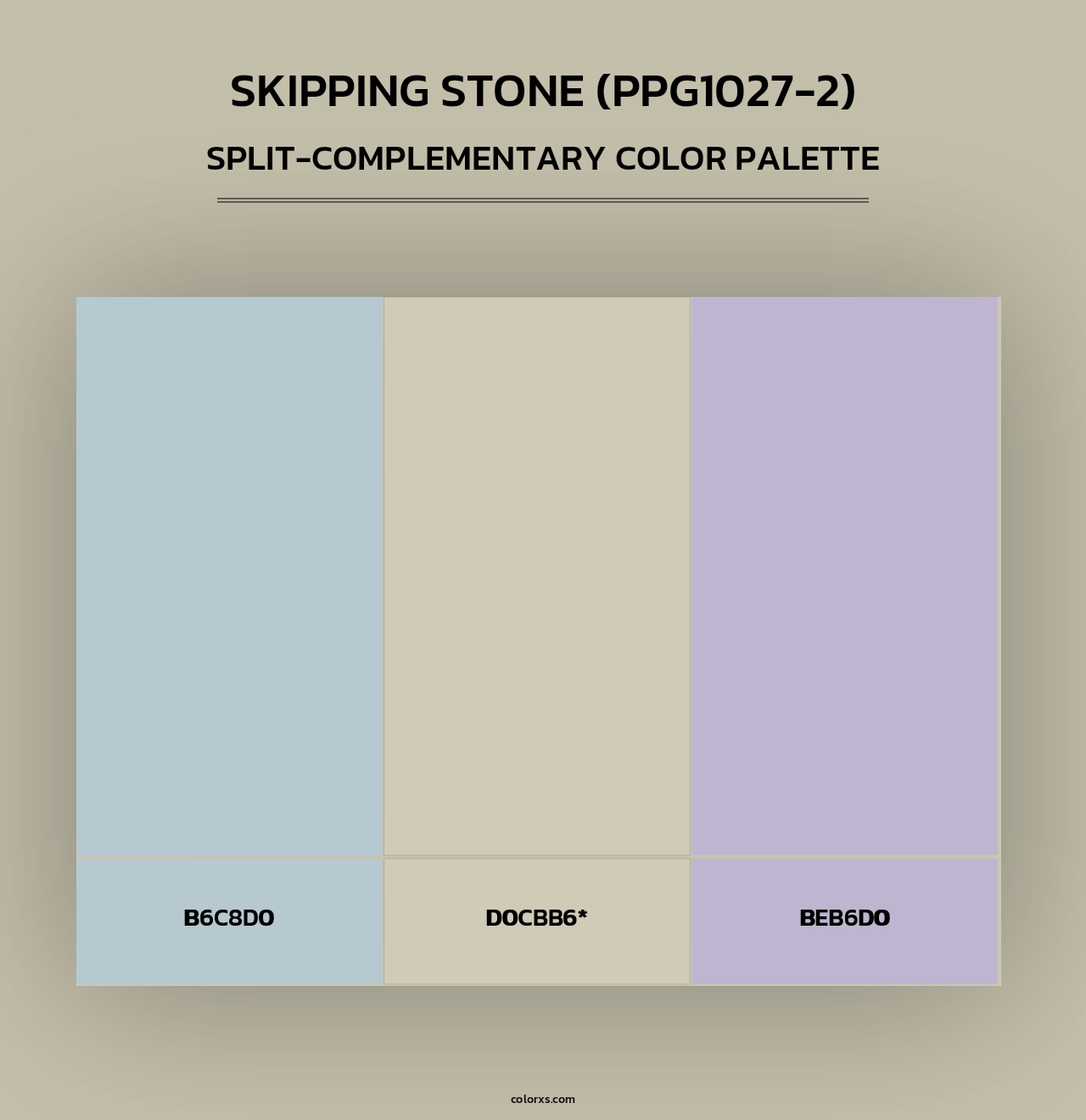 Skipping Stone (PPG1027-2) - Split-Complementary Color Palette
