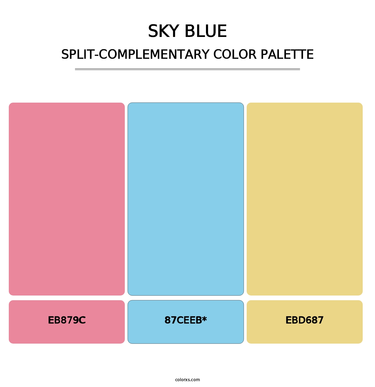Sky blue - Split-Complementary Color Palette