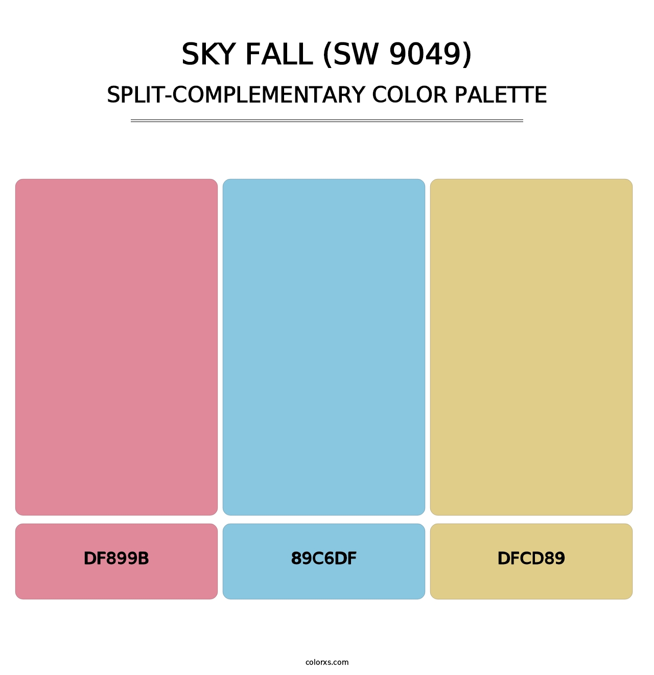 Sky Fall (SW 9049) - Split-Complementary Color Palette