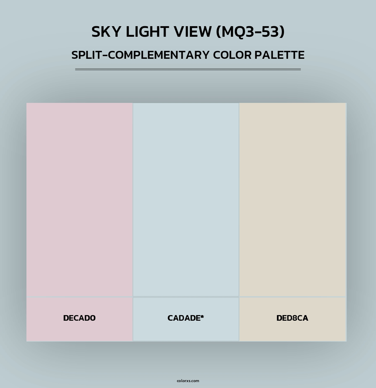 Sky Light View (MQ3-53) - Split-Complementary Color Palette