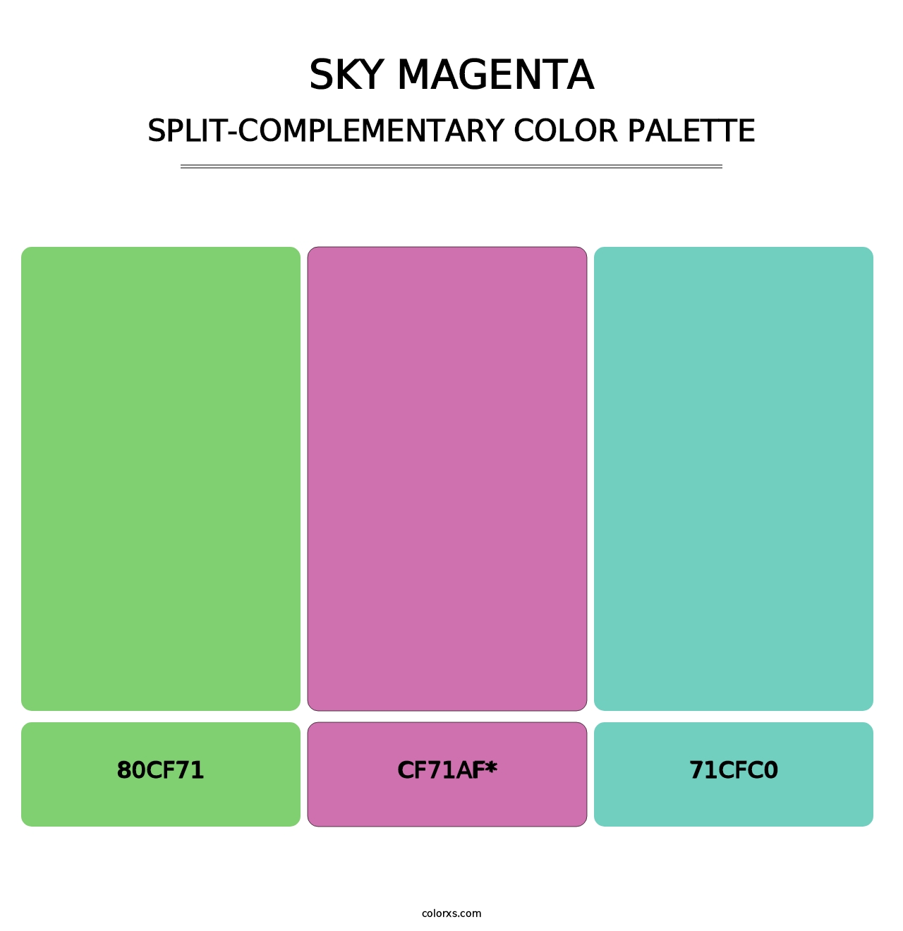 Sky Magenta - Split-Complementary Color Palette