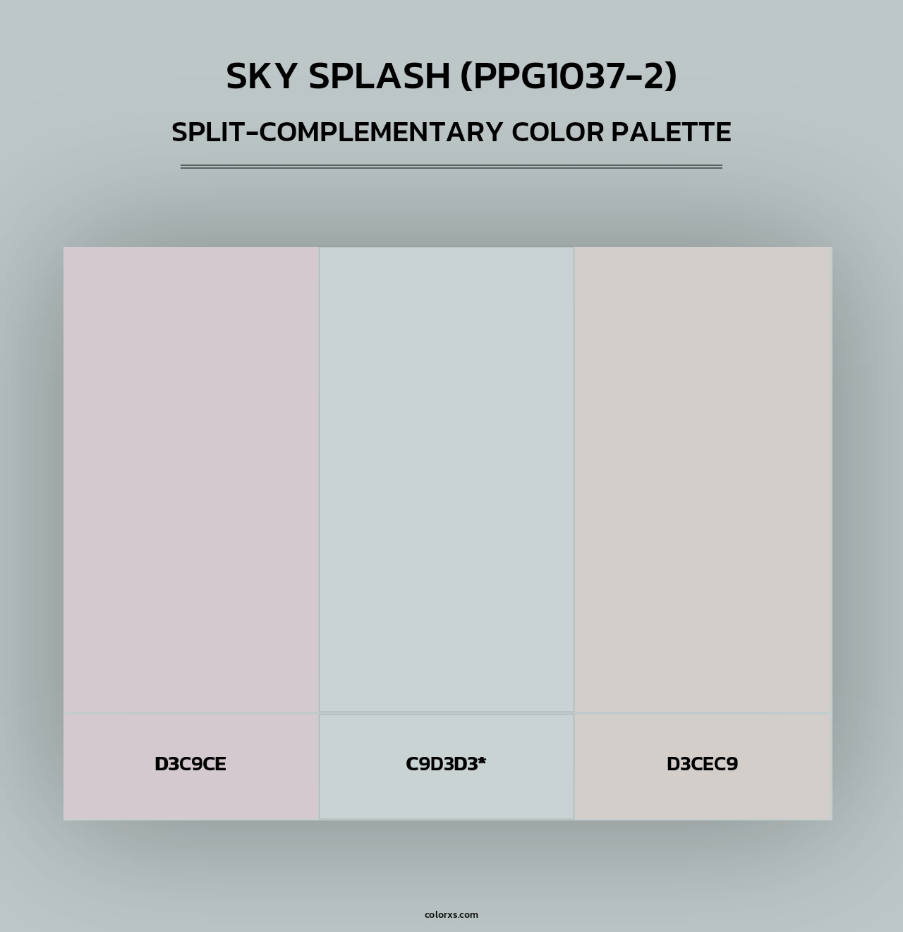 Sky Splash (PPG1037-2) - Split-Complementary Color Palette