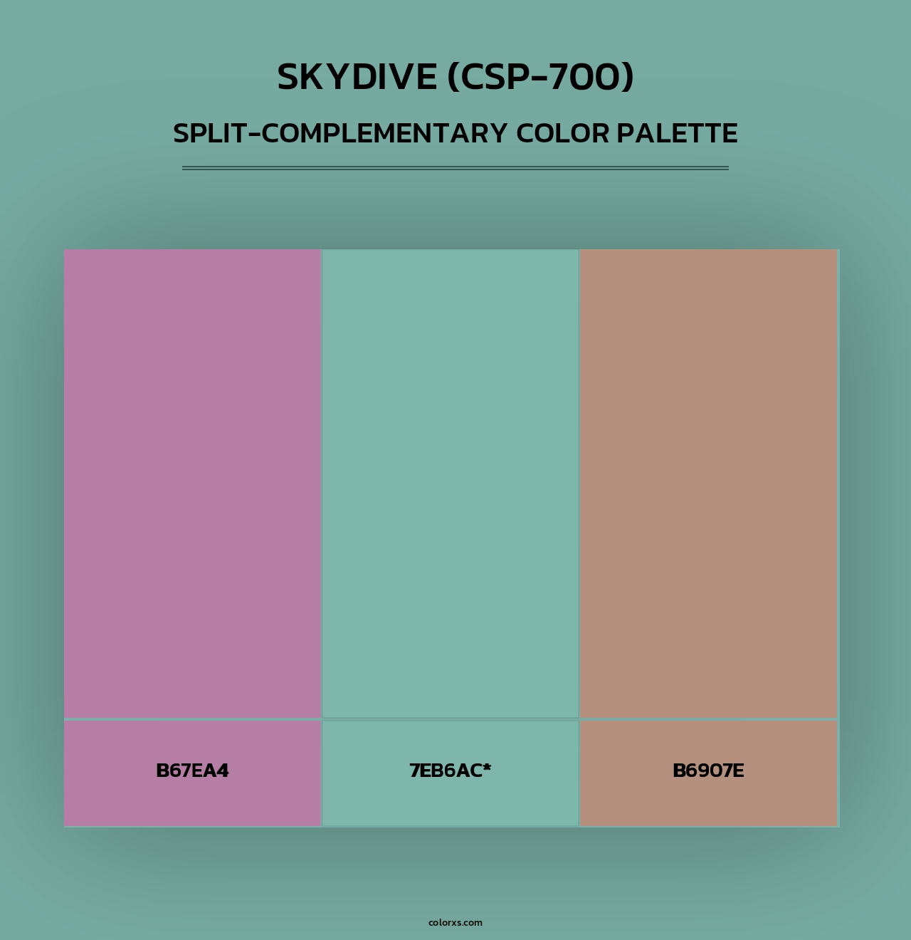 Skydive (CSP-700) - Split-Complementary Color Palette