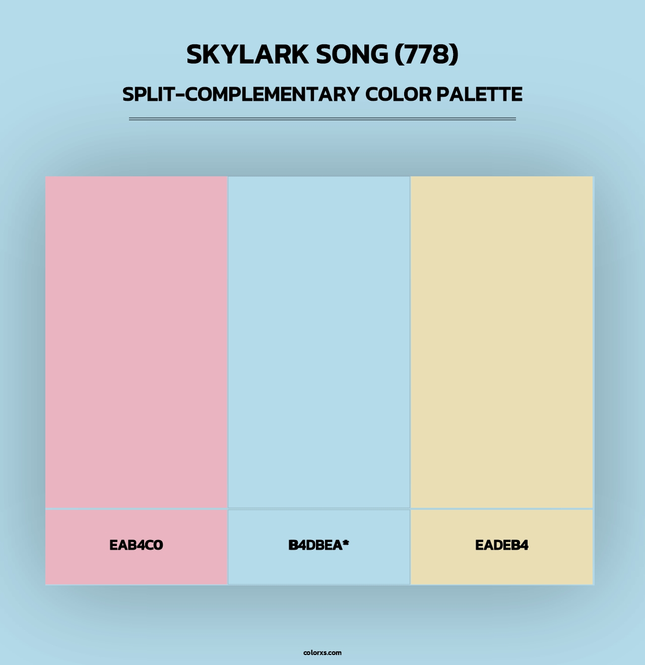 Skylark Song (778) - Split-Complementary Color Palette