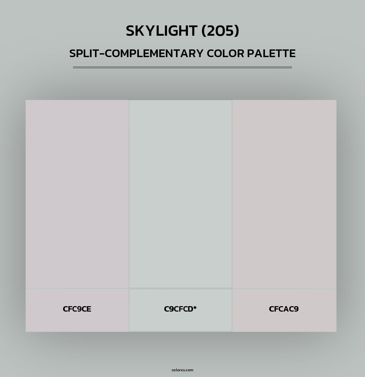 Skylight (205) - Split-Complementary Color Palette