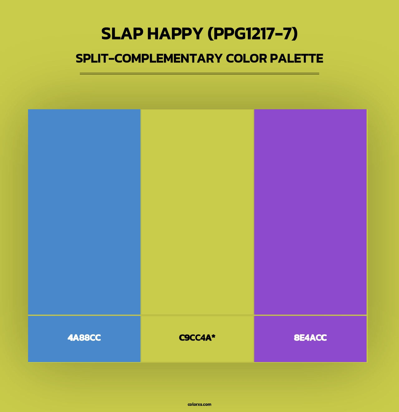 Slap Happy (PPG1217-7) - Split-Complementary Color Palette