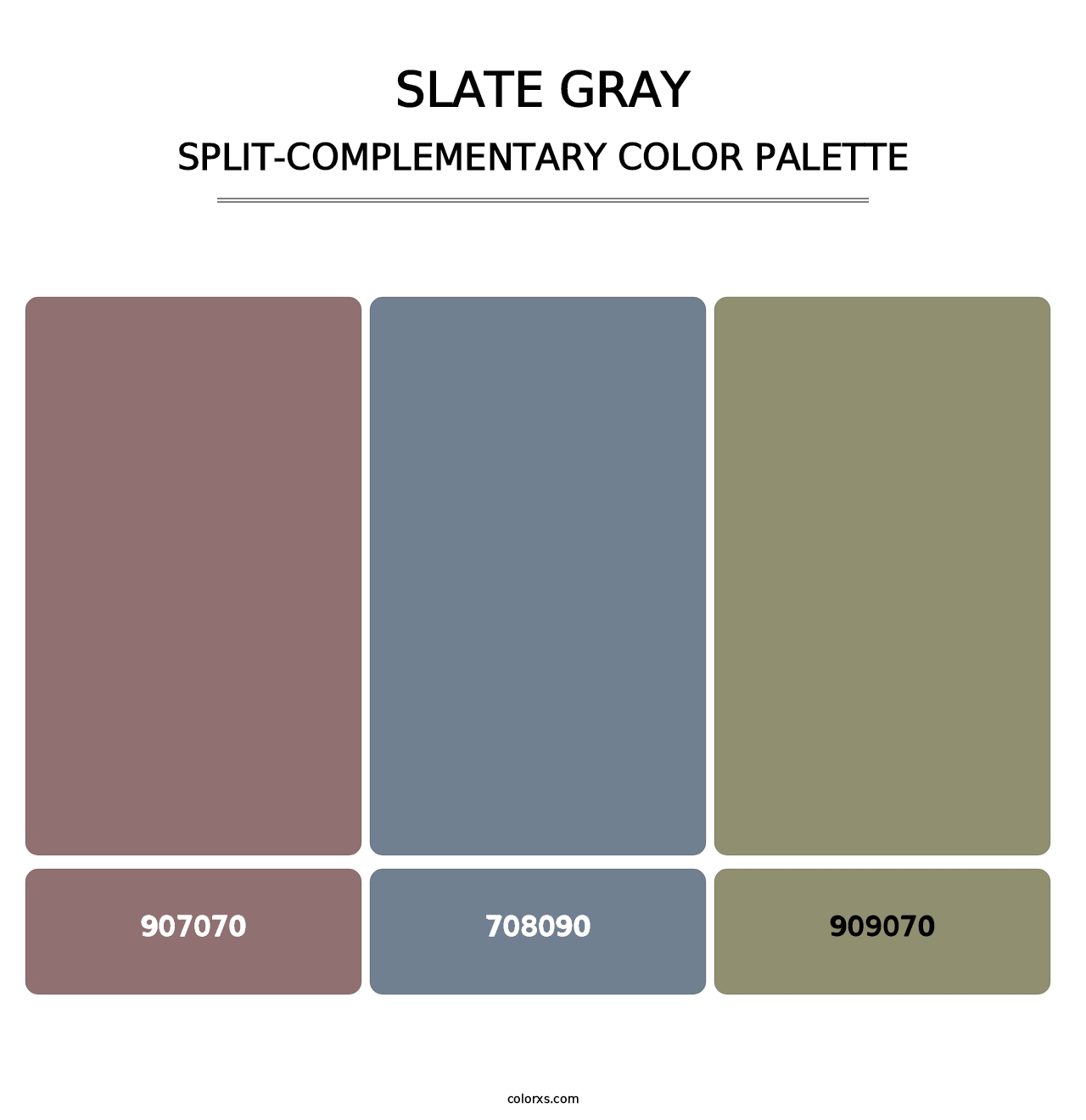 Slate Gray - Split-Complementary Color Palette