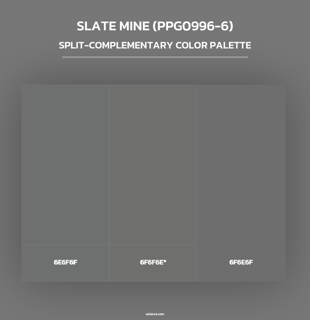 Slate Mine (PPG0996-6) - Split-Complementary Color Palette