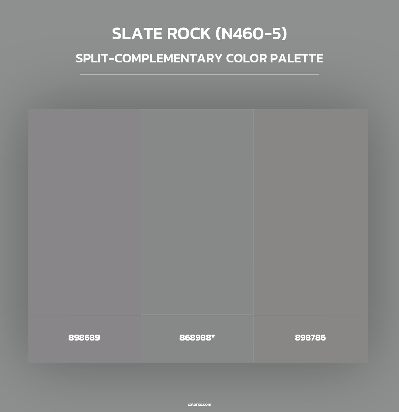 Slate Rock (N460-5) - Split-Complementary Color Palette