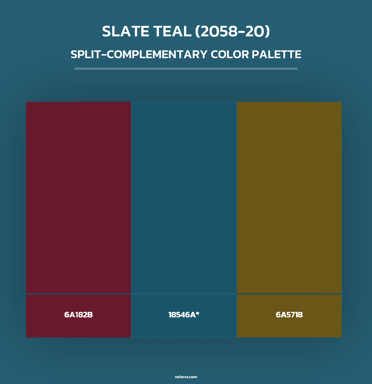 Slate Teal (2058-20) - Split-Complementary Color Palette