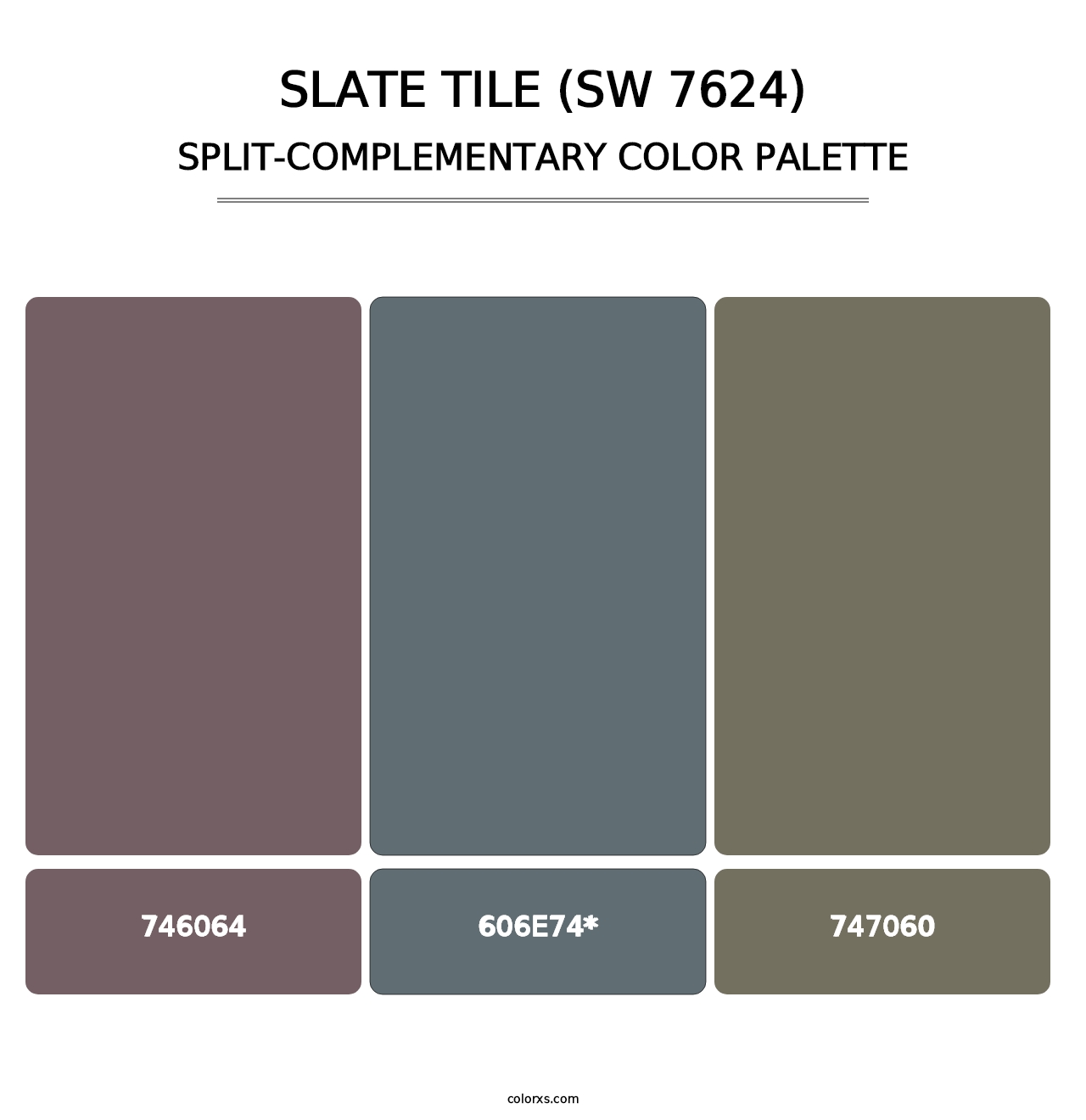 Slate Tile (SW 7624) - Split-Complementary Color Palette